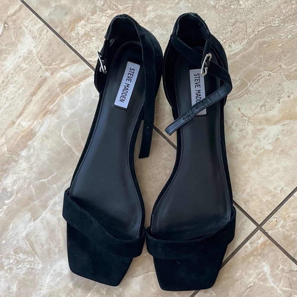 Steve Madden Square Toe Sandal black size 13 - Picture 2 of 12